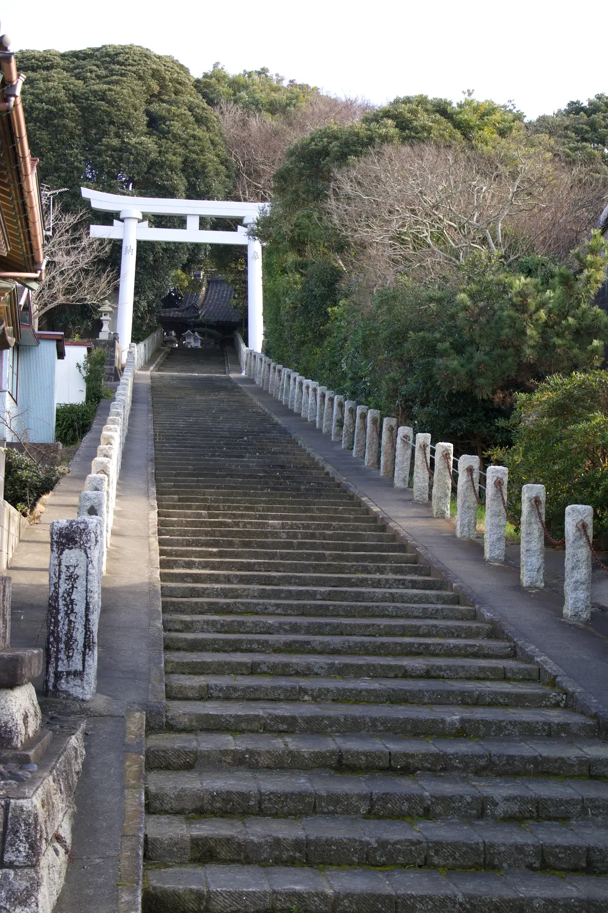 川口神社の石段と鳥居