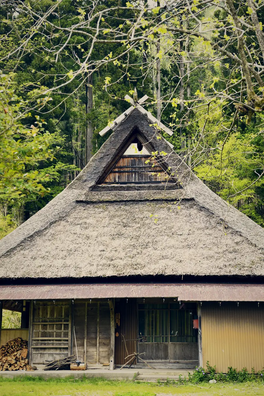 おおい町の里山の古民家（縦位置）